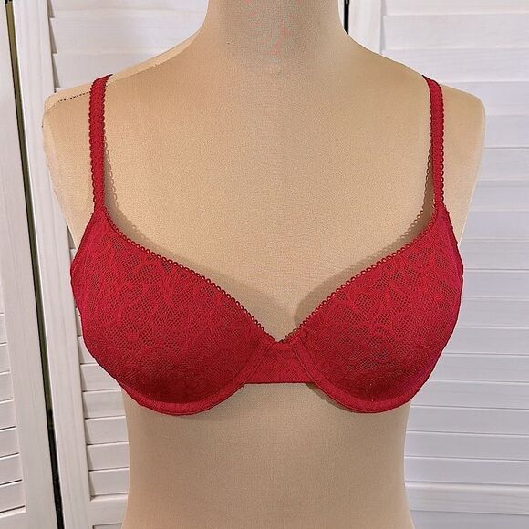 Victoria Secret Demi Bra 36B Underwire Lined Lace - Picture 3 of 14